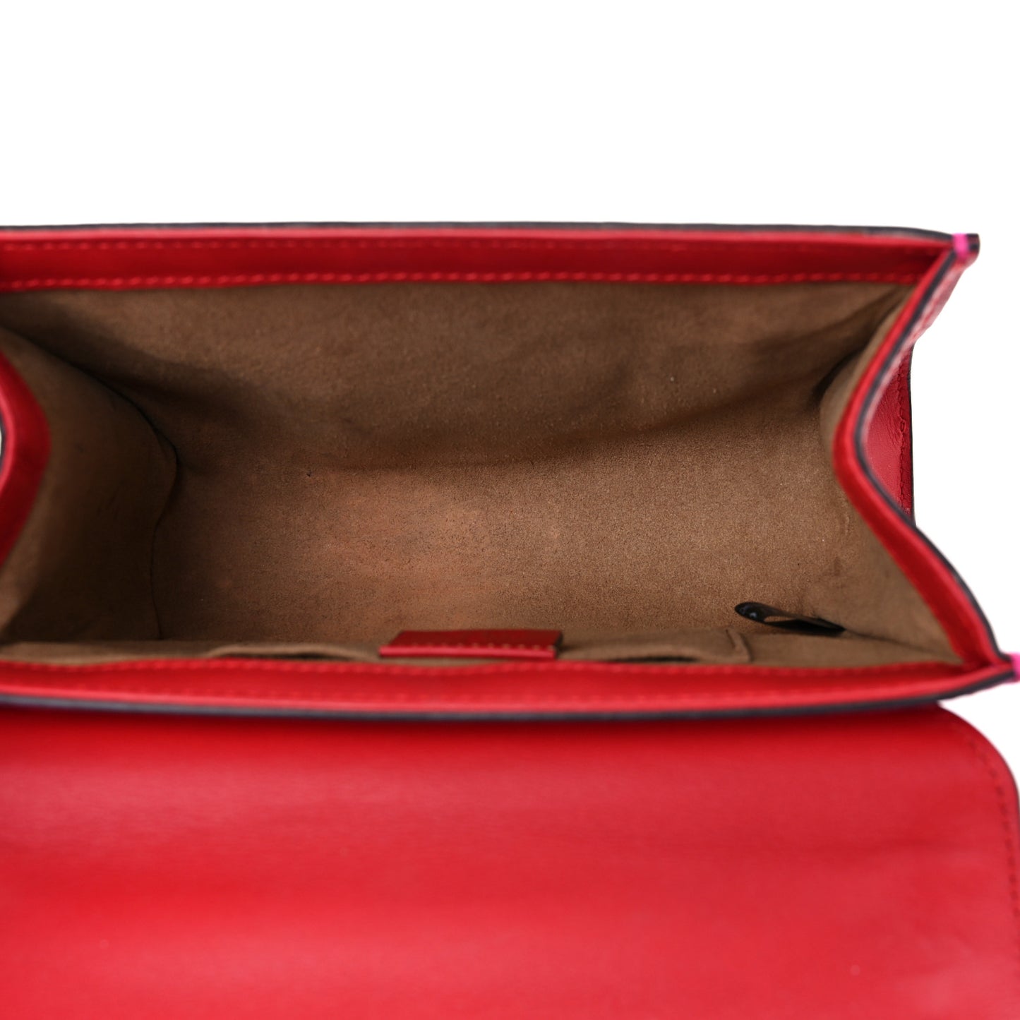 Calfskin Small Padlock Shoulder Bag New Rosette Hibiscus Red
