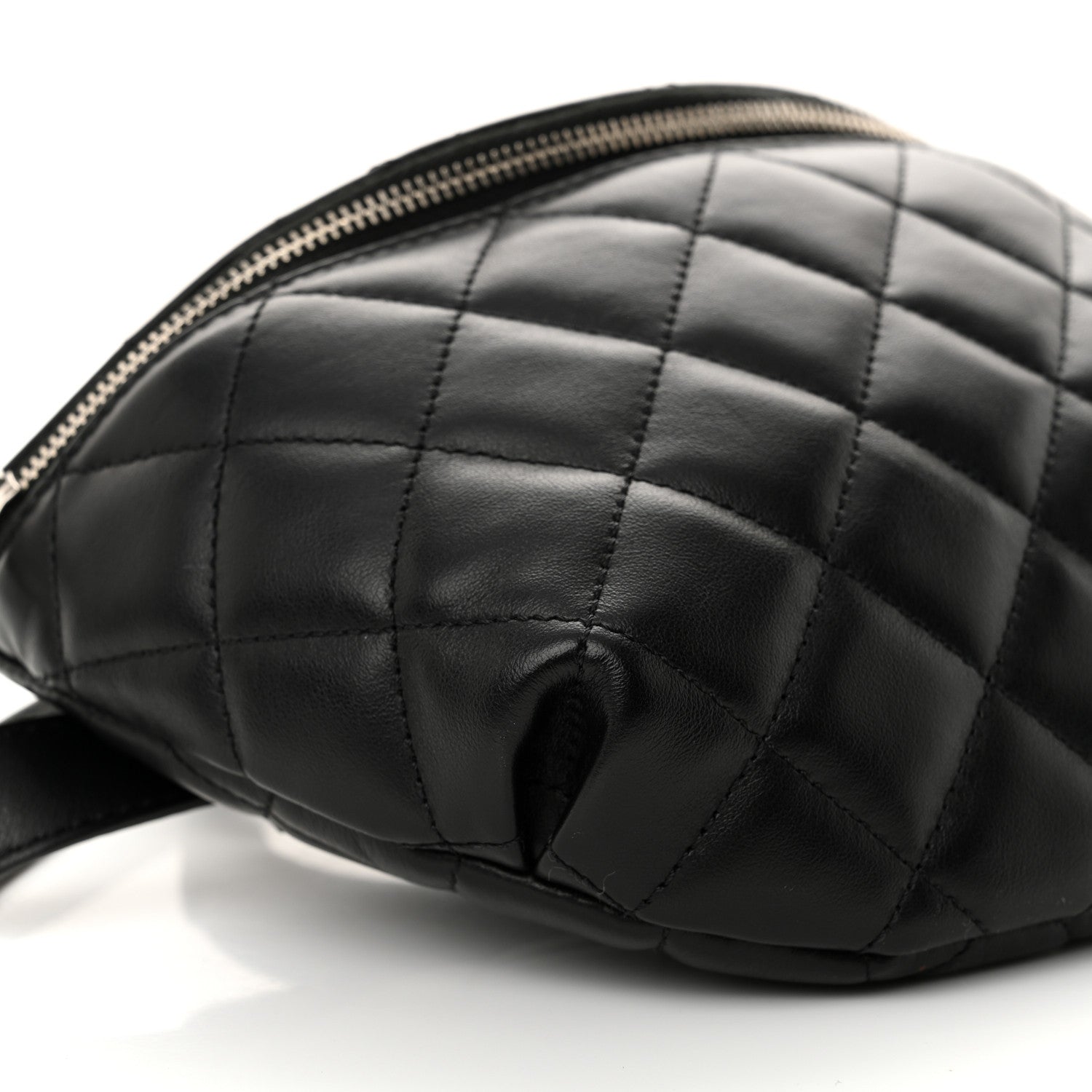 Chanel Calfskin Quilted Uniform Waist Belt Bag Black 10 of 11