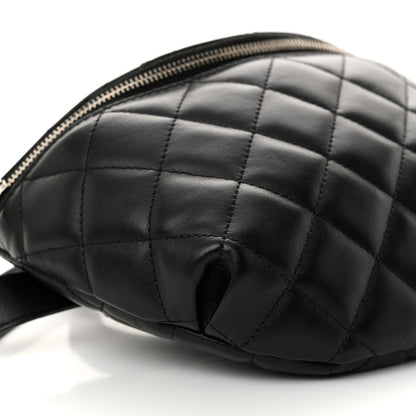 Chanel Calfskin Quilted Uniform Waist Belt Bag Black 10 of 11