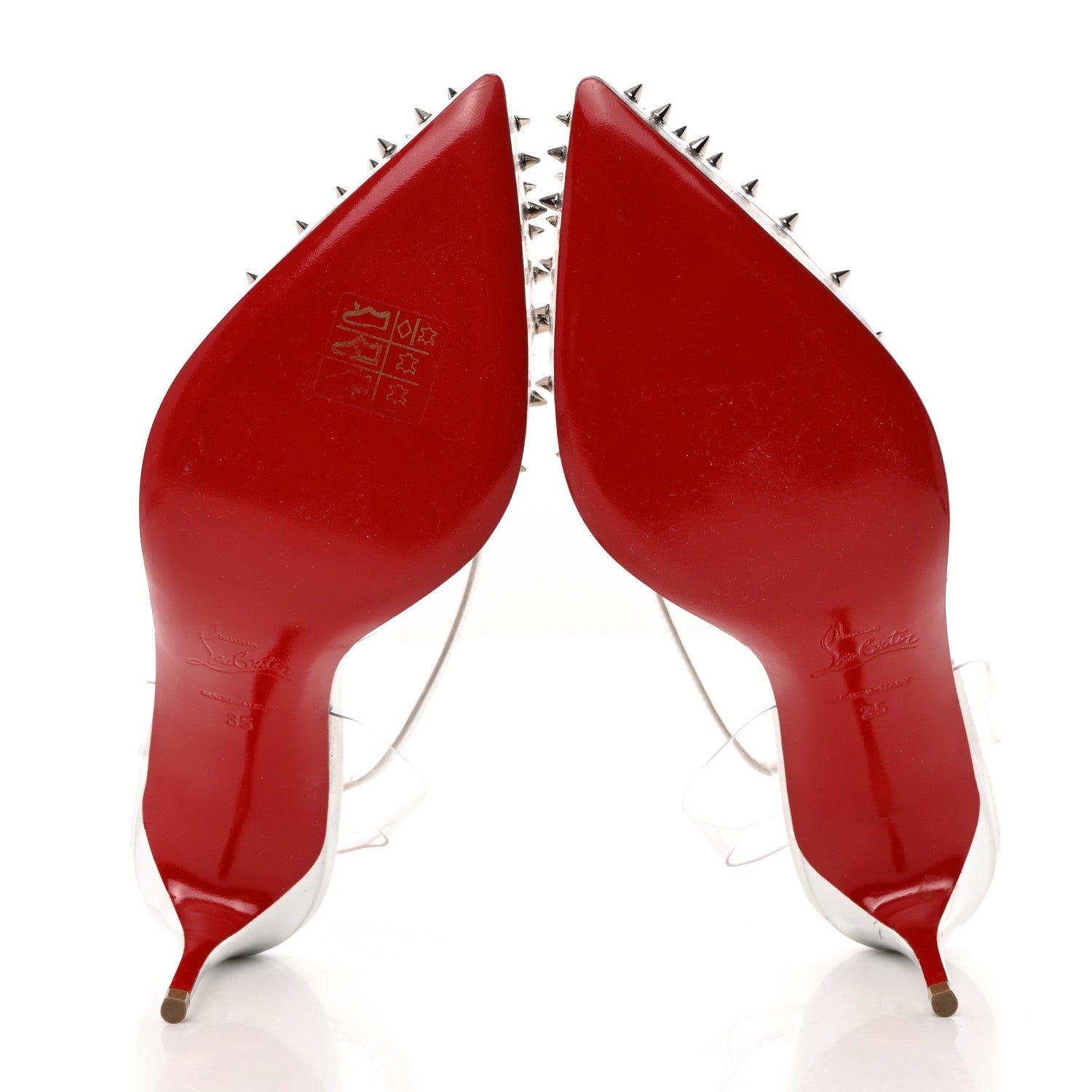 Christian Louboutin PVC Specchio Spikoo 70 Pumps 35 Light Gold 5 of 10