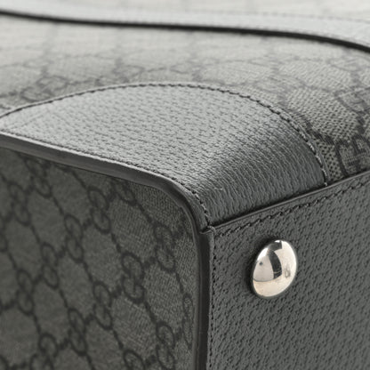 Gucci GG Supreme Monogram Textured Dollar Calfskin Medium Ophidia Tote Grey Black Graphite Grey 12 of 15