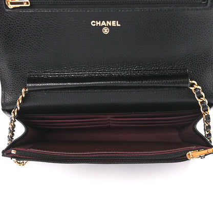 Chanel Caviar Quilted Wallet on Chain WOC Black 5 of 12