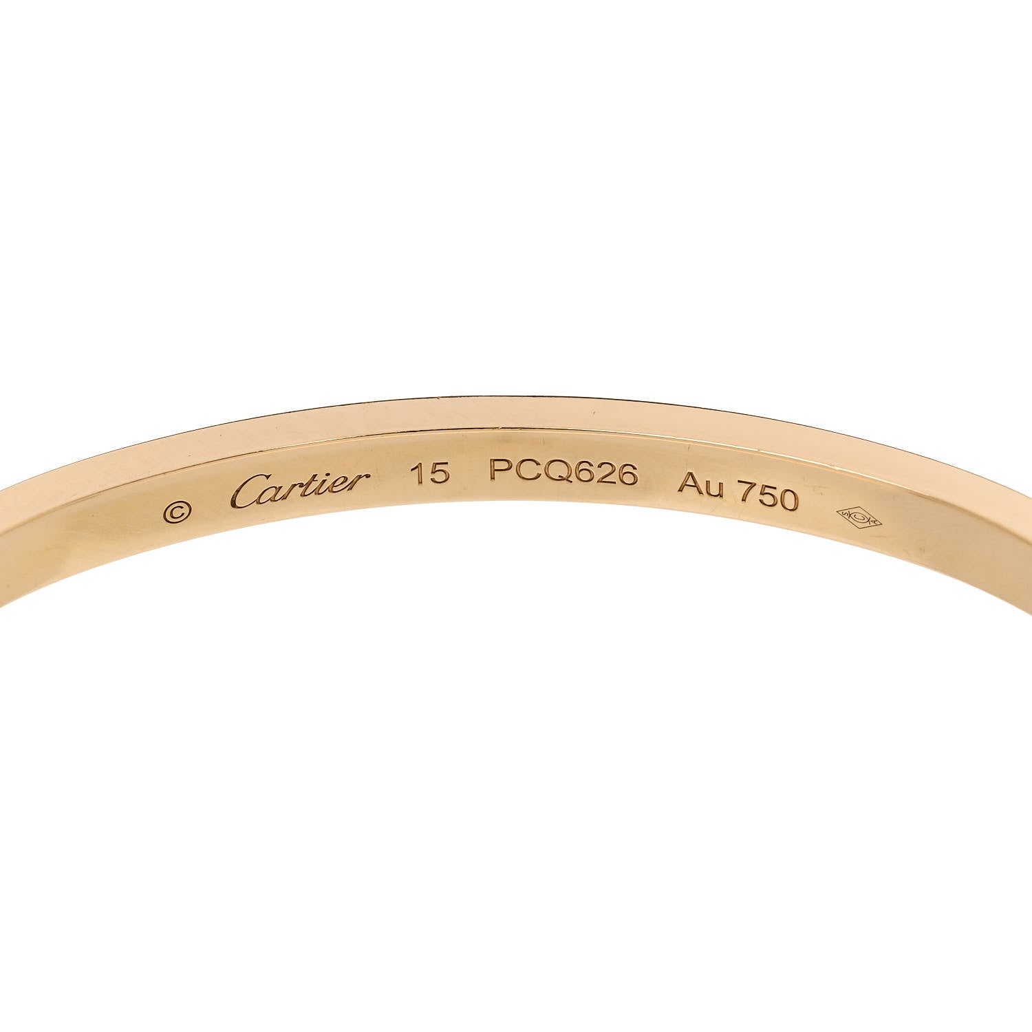 Cartier 18K Yellow Gold 6 Diamond Small LOVE Bracelet 15 6 of 8