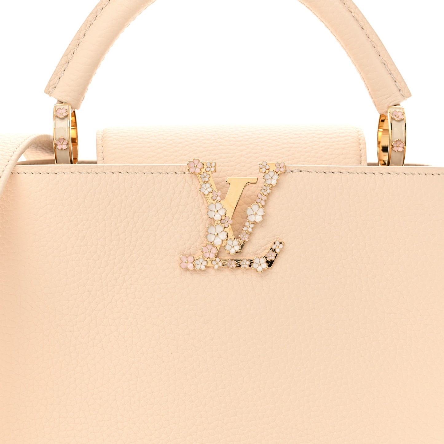 Taurillon Bloom Capucines BB Powder Beige
