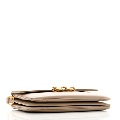 Saint Laurent Smooth Calfskin Le Maillon Satchel Dark Beige 4 of 13