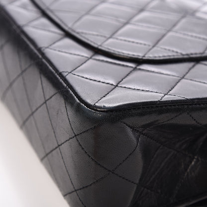 Chanel Lambskin Quilted Medium Double Flap Black 13 of 14