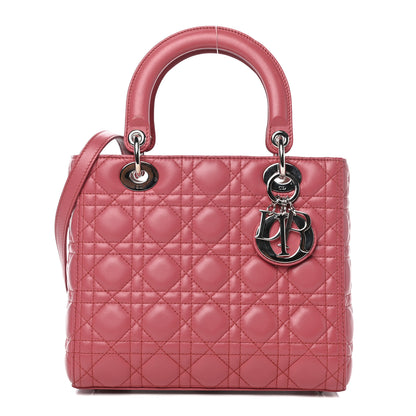 Christian Dior Lambskin Cannage Medium Lady Dior Pink 1 of 11