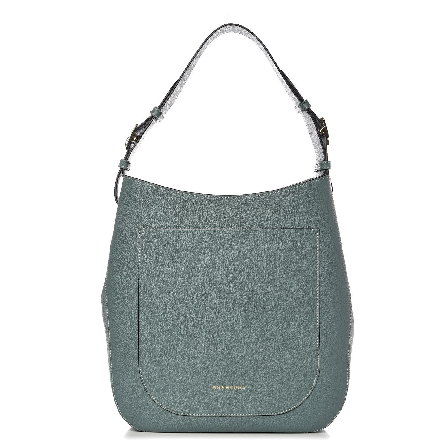 Grainy Calfskin Small Elmstone Hobo Eucalyptus Green