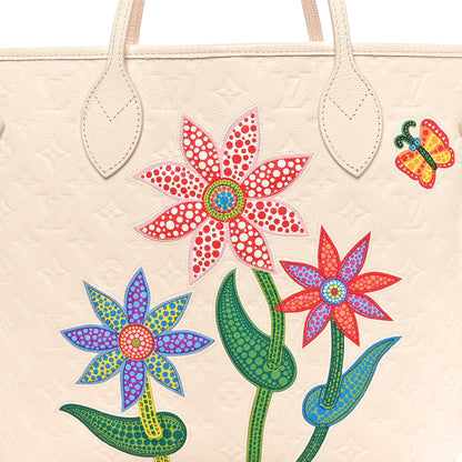 Louis Vuitton LV X YK Empreinte Inlaid Kusama Flowers Neverfull MM Quartz 8 of 10
