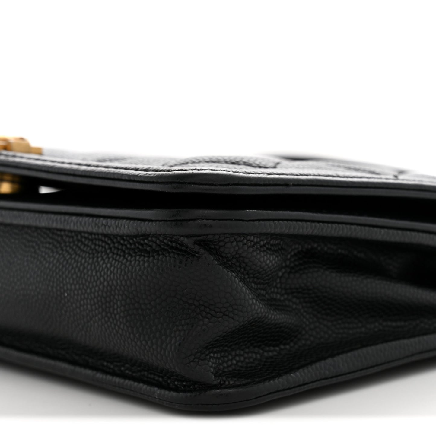 Caviar Quilted Boy Wallet On Chain WOC Black