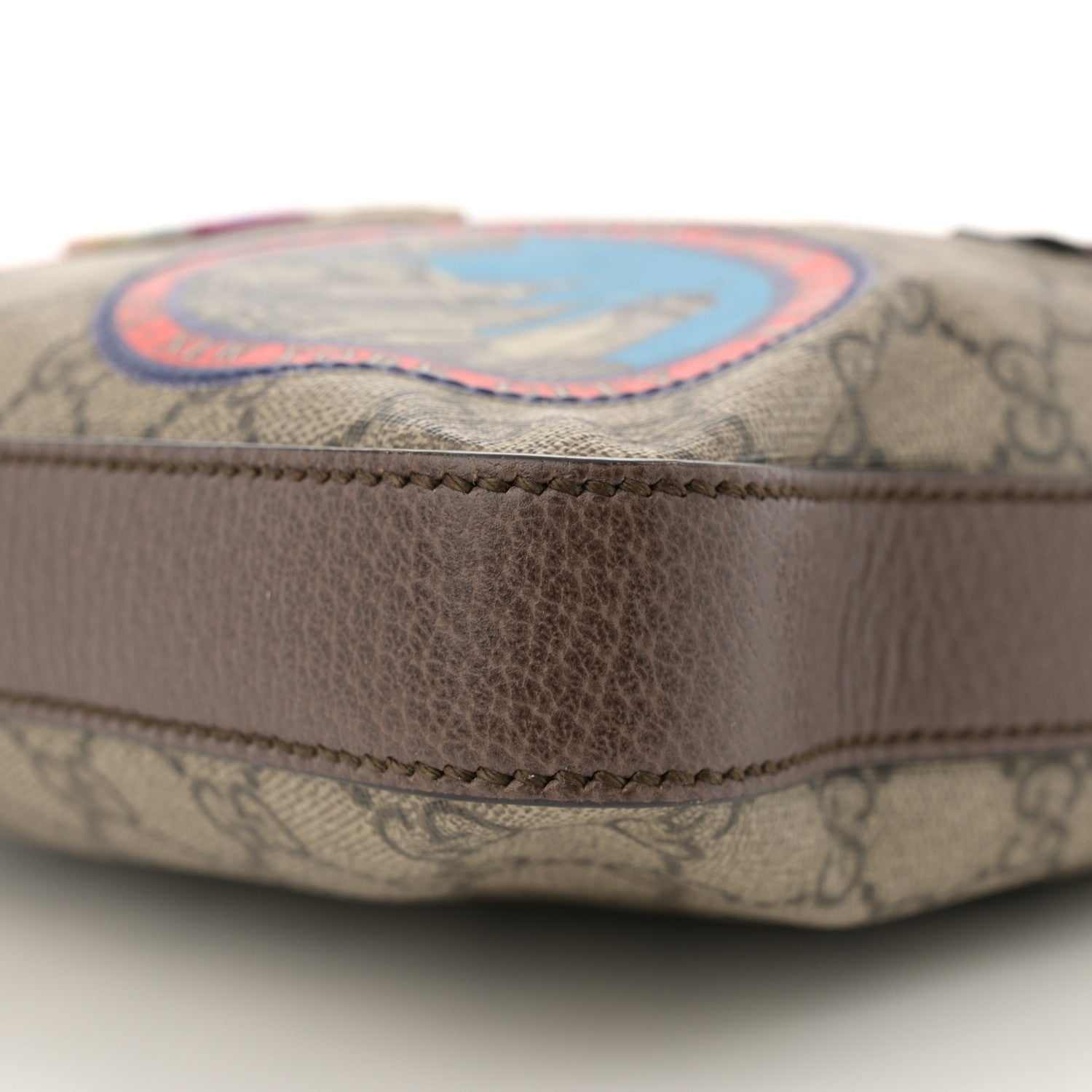 Gucci Soft GG Supreme Monogram Courrier Web Medium Flat Messenger Bag Beige New Acero Multicolor 10 of 10