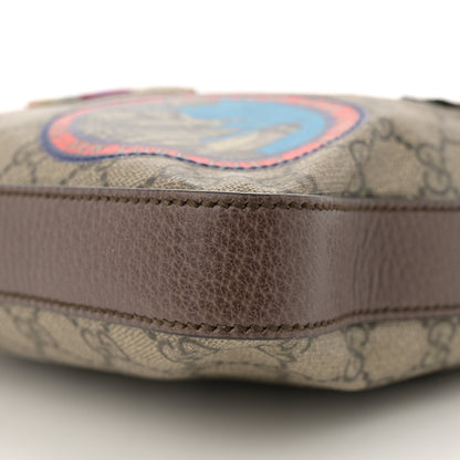 Gucci Soft GG Supreme Monogram Courrier Web Medium Flat Messenger Bag Beige New Acero Multicolor 10 of 10