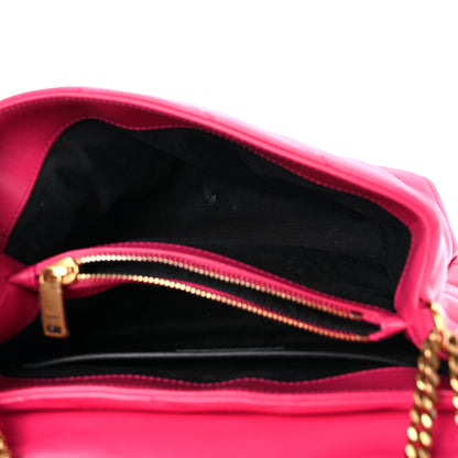 Saint Laurent Calfskin Y Quilted Monogram Small Loulou Chain Satchel Fresh Fuchsia 5 of 13