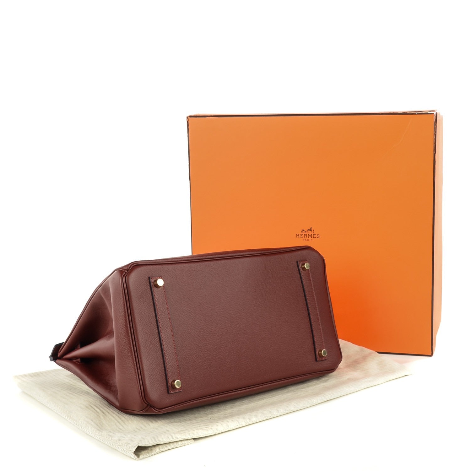 Hermes Epsom Contour Birkin 35 Rouge H Navy 21 of 27