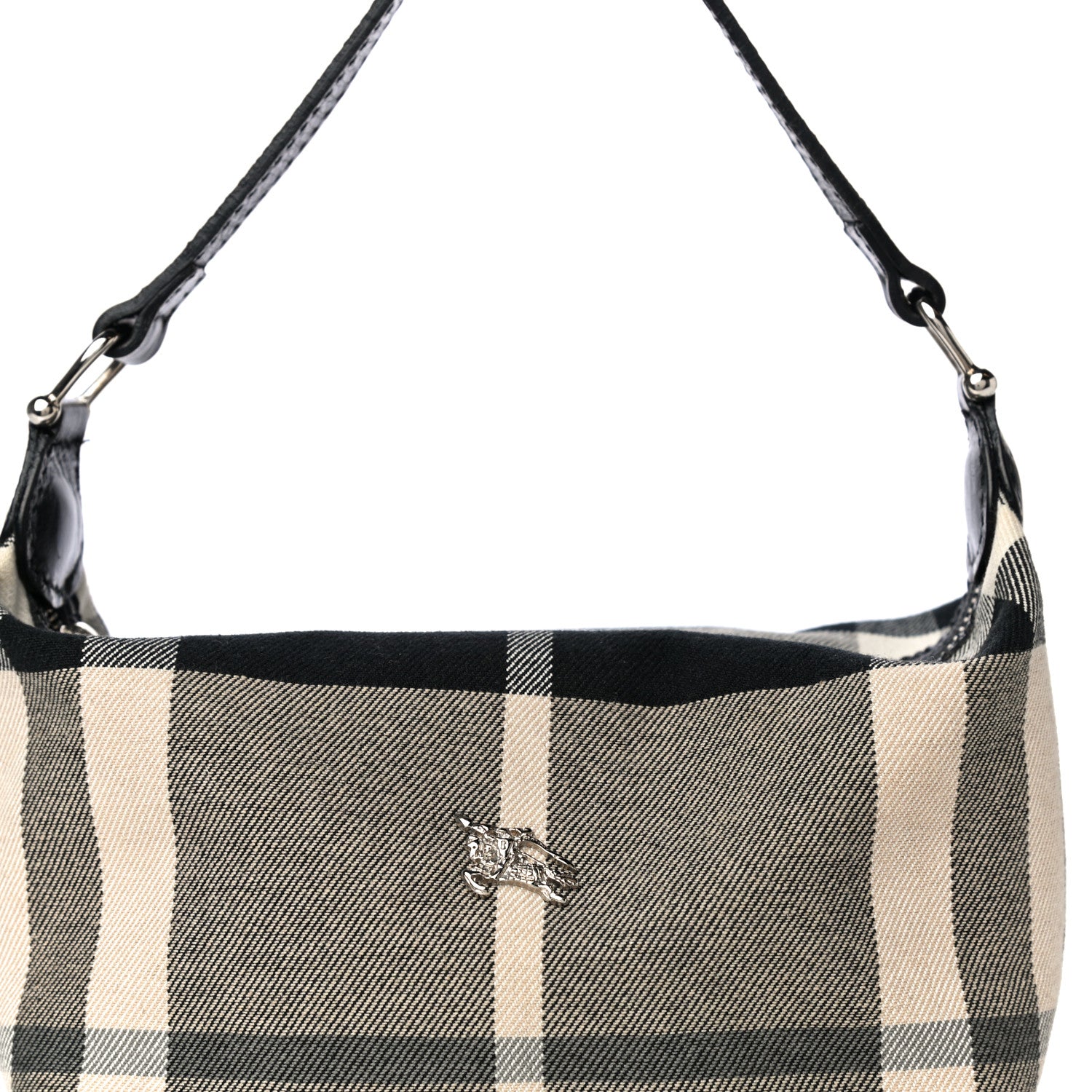Burberry Canvas Mega Check Pochette Grey Black 6 of 12