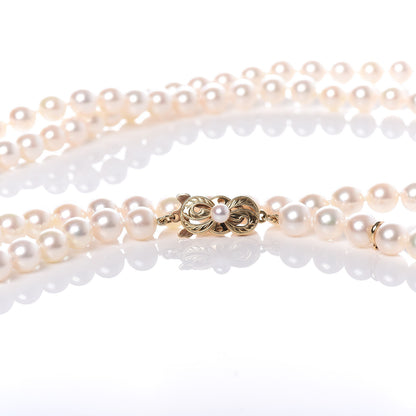 Mikimoto 18K Yellow Gold Akoya Pearl 6.5-7mm Necklace 40.5 4 of 6