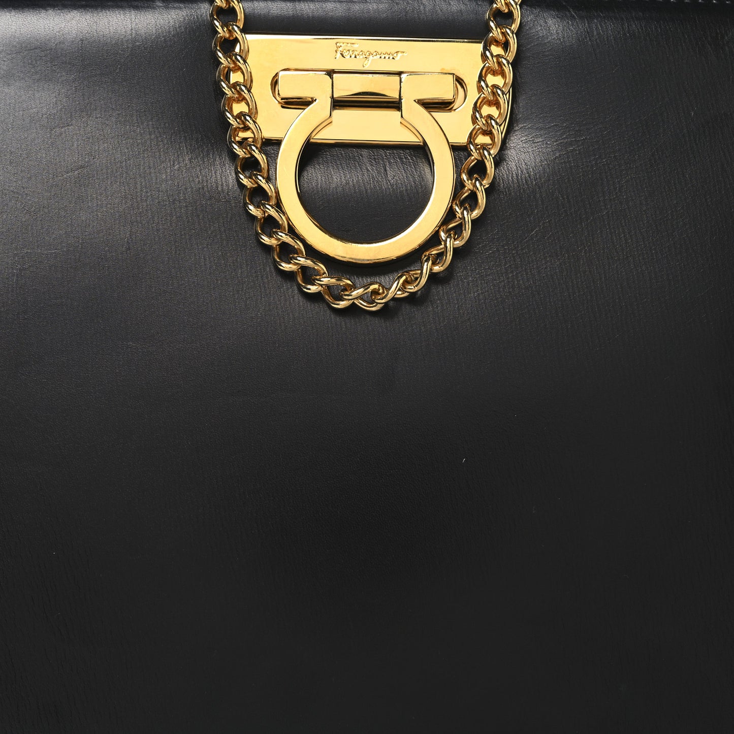 Calfskin Diana Chain Shoulder Bag Black