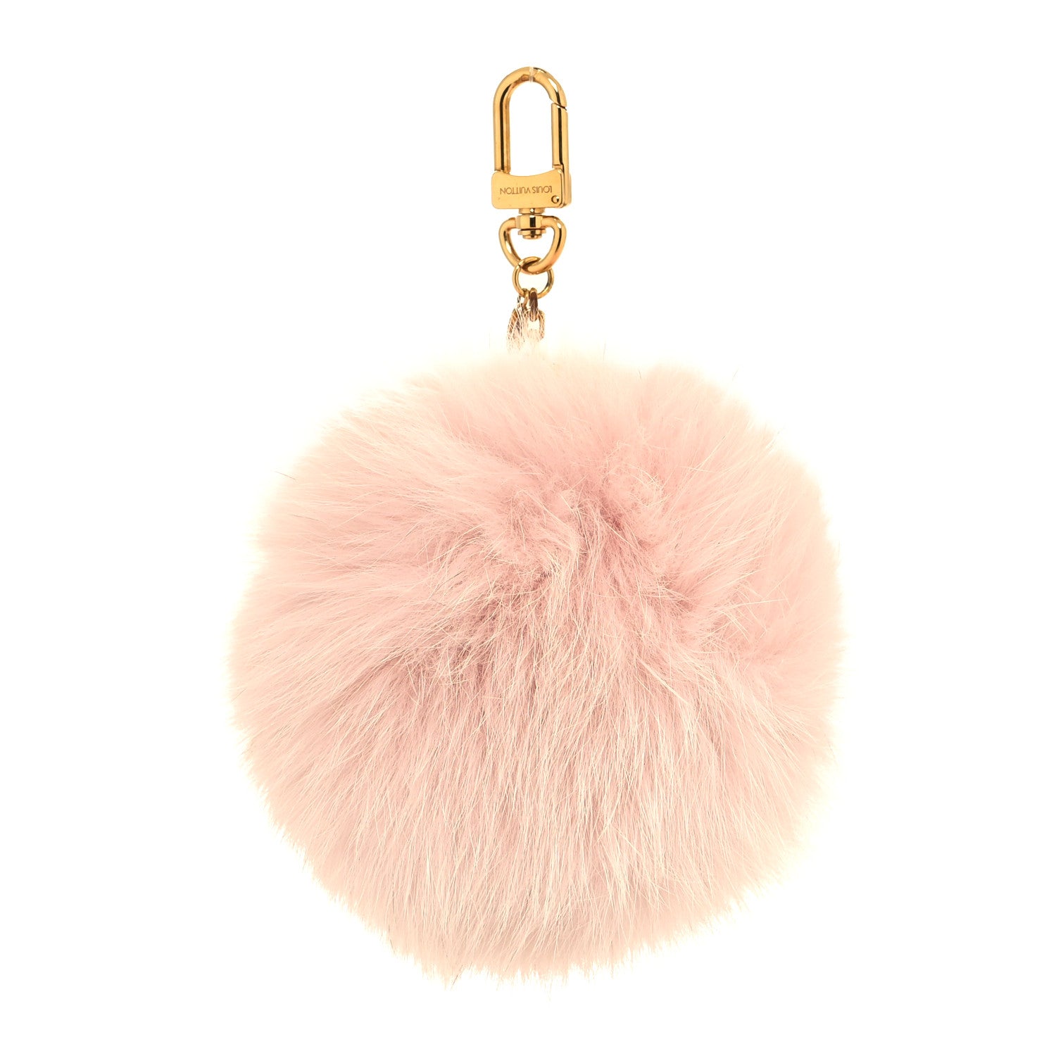 Louis Vuitton Mink Fur Fluffy Bag Charm Pink 1 of 4