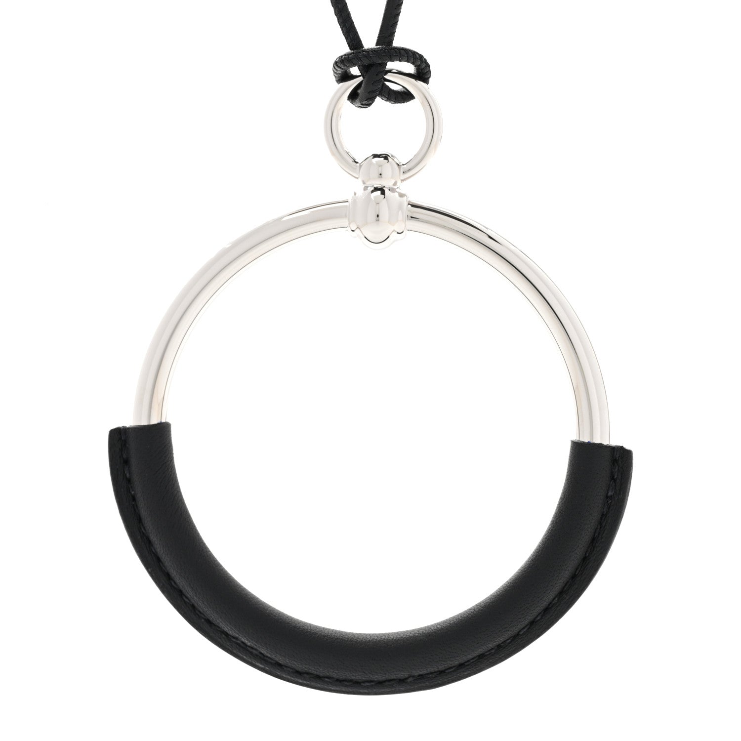 Hermes Swift Grand Loop Pendant Necklace Black 4 of 7