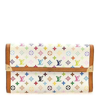 Louis Vuitton Monogram Multicolor Porte Tresor International Wallet White 1 of 10