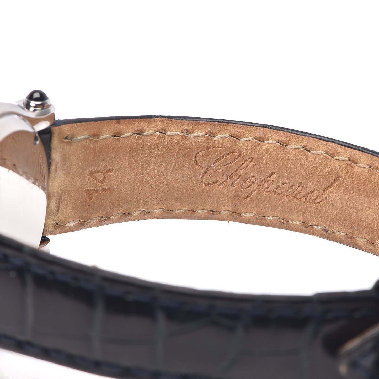 Stainless Steel Alligator Diamond 26mm Happy Sport Moon Star Quartz Watch Black