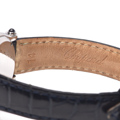 Chopard Stainless Steel Alligator Diamond 26mm Happy Sport Moon Star Quartz Watch Black 6 of 6