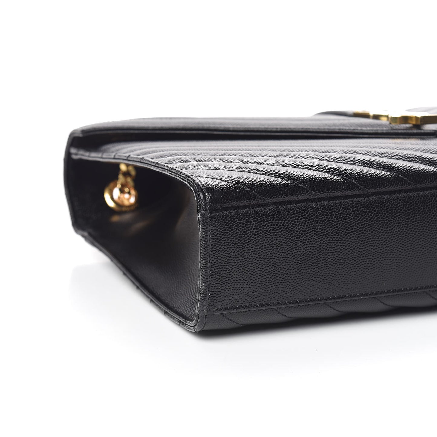 Grain De Poudre Matelasse Chevron Large Monogram Satchel Black