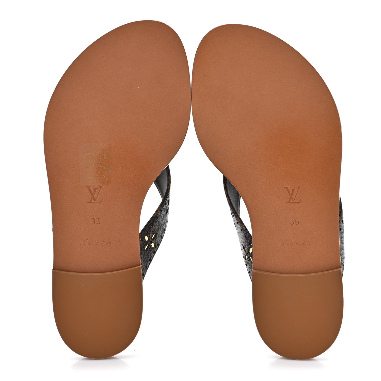 Louis Vuitton Monogram Sunny Flat Thong Sandals 36 Brown 5 of 9