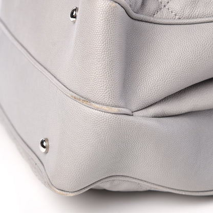 Chanel Caviar Quilted Top Handle Shopping Tote Grey 12 of 18