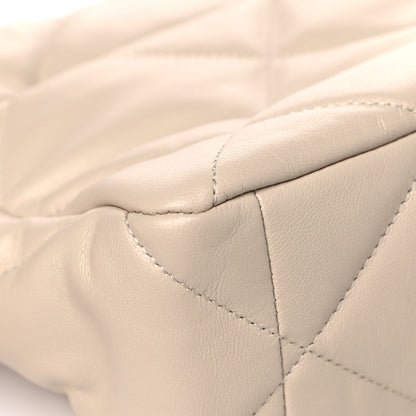 Chanel Goatskin Quilted Large Chanel 19 Flap Beige 10 of 12