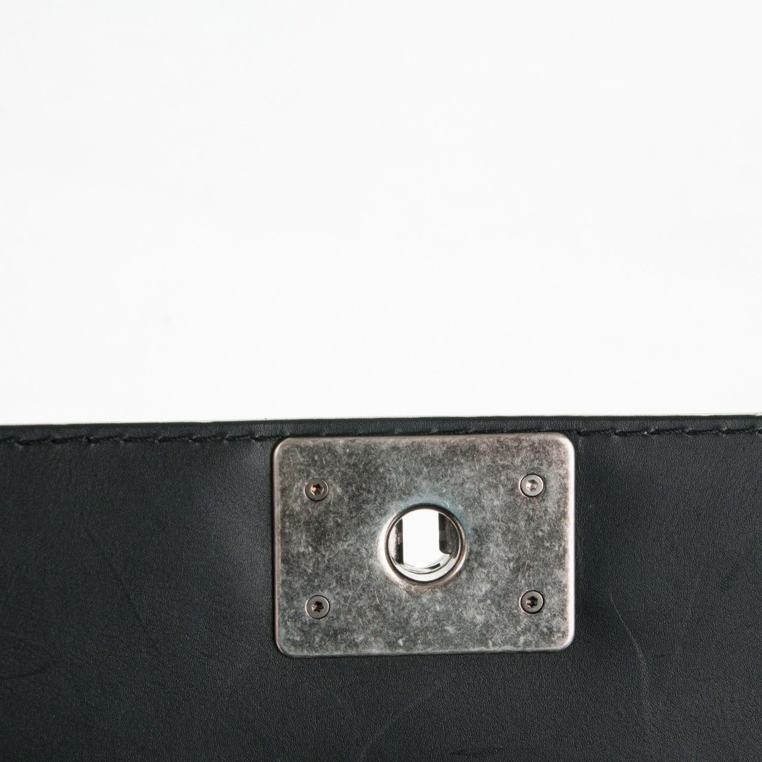 Chanel Lambskin Stitch Medium Boy Flap Black 6 of 9