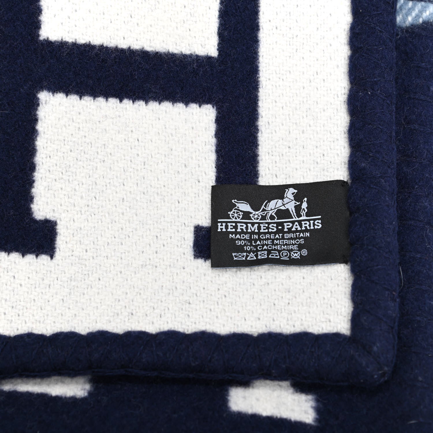 Hermes Wool Cashmere Avalon III Blanket Caban Ecru 3 of 5