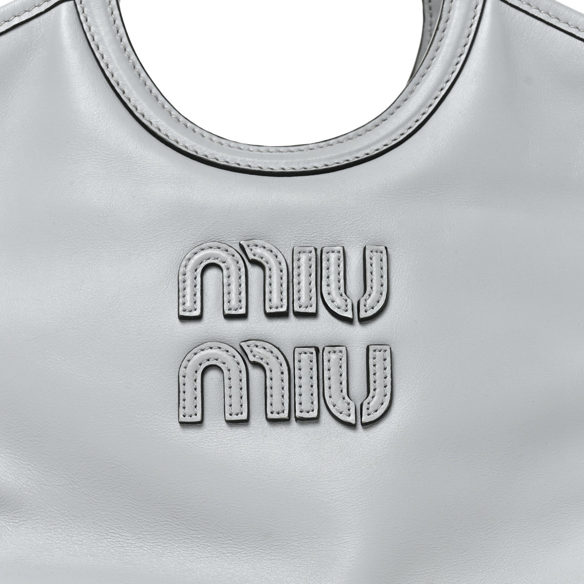 Miu Miu Soft Calf Softy Small Ivy Tote Bag Cornflower 8 of 10