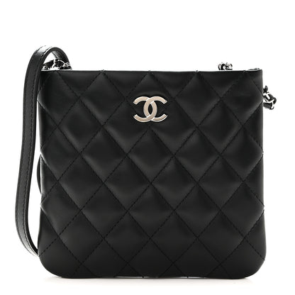 Chanel Lambskin Quilted Uniform Crossbody Bag Black 1 of 10