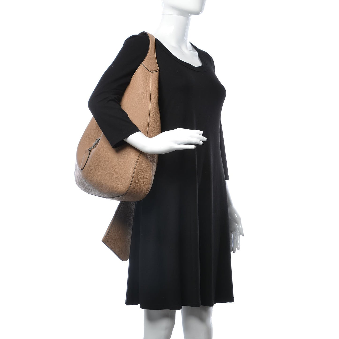 Soft Grained Calfskin Large Jackie Hobo Classic Camel
