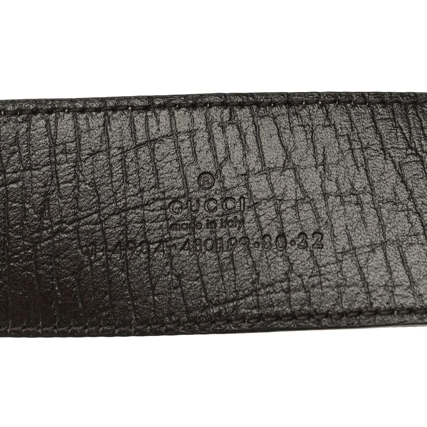 GG Plus Monogram Interlocking G Belt 80 32 Dark Brown