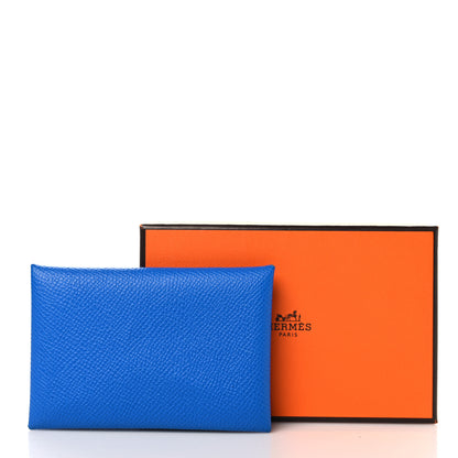 Hermes Epsom Verso Calvi Card Case Blue Hydra Deep Blue 8 of 8