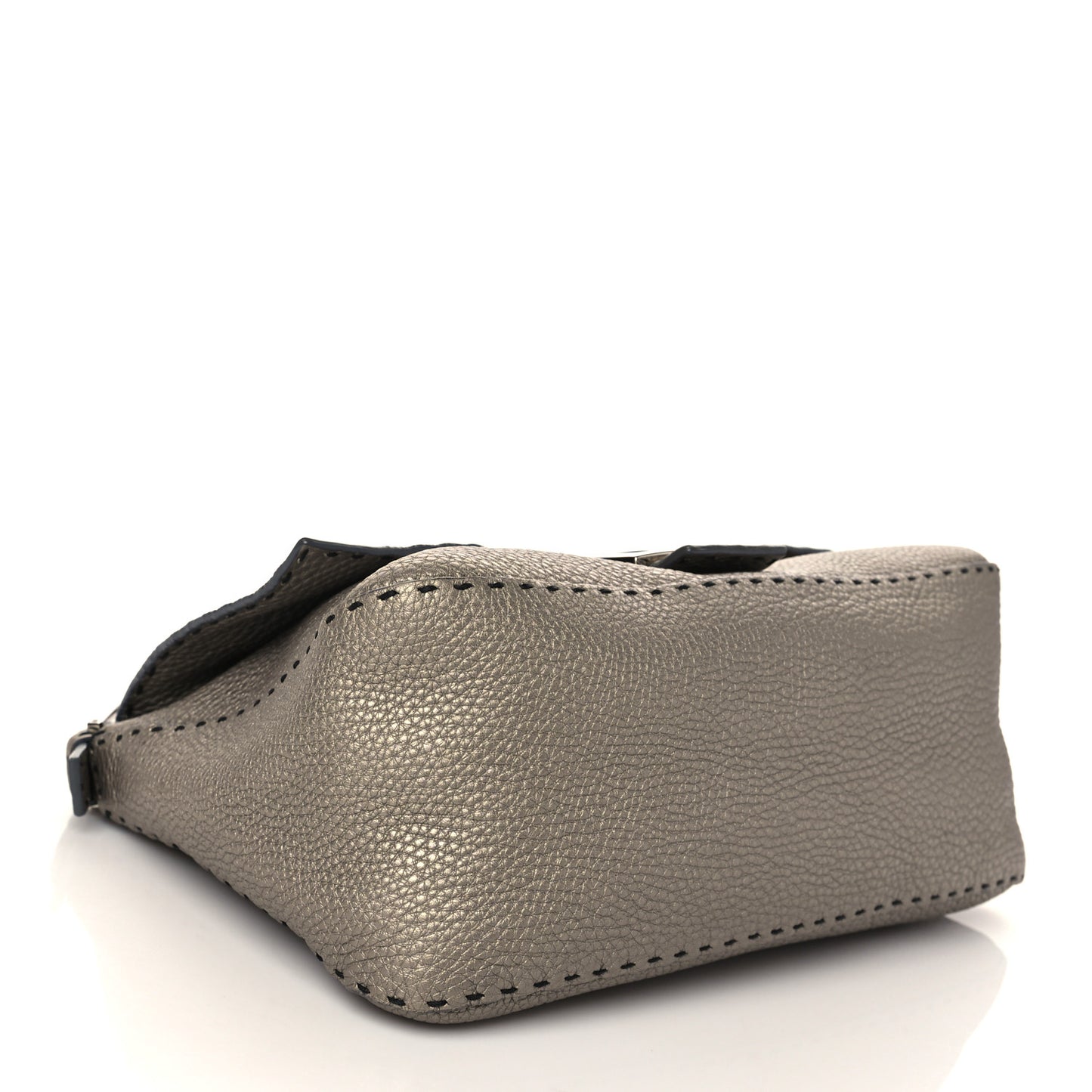 Calfskin Romano Selleria Mama Baguette Peltro