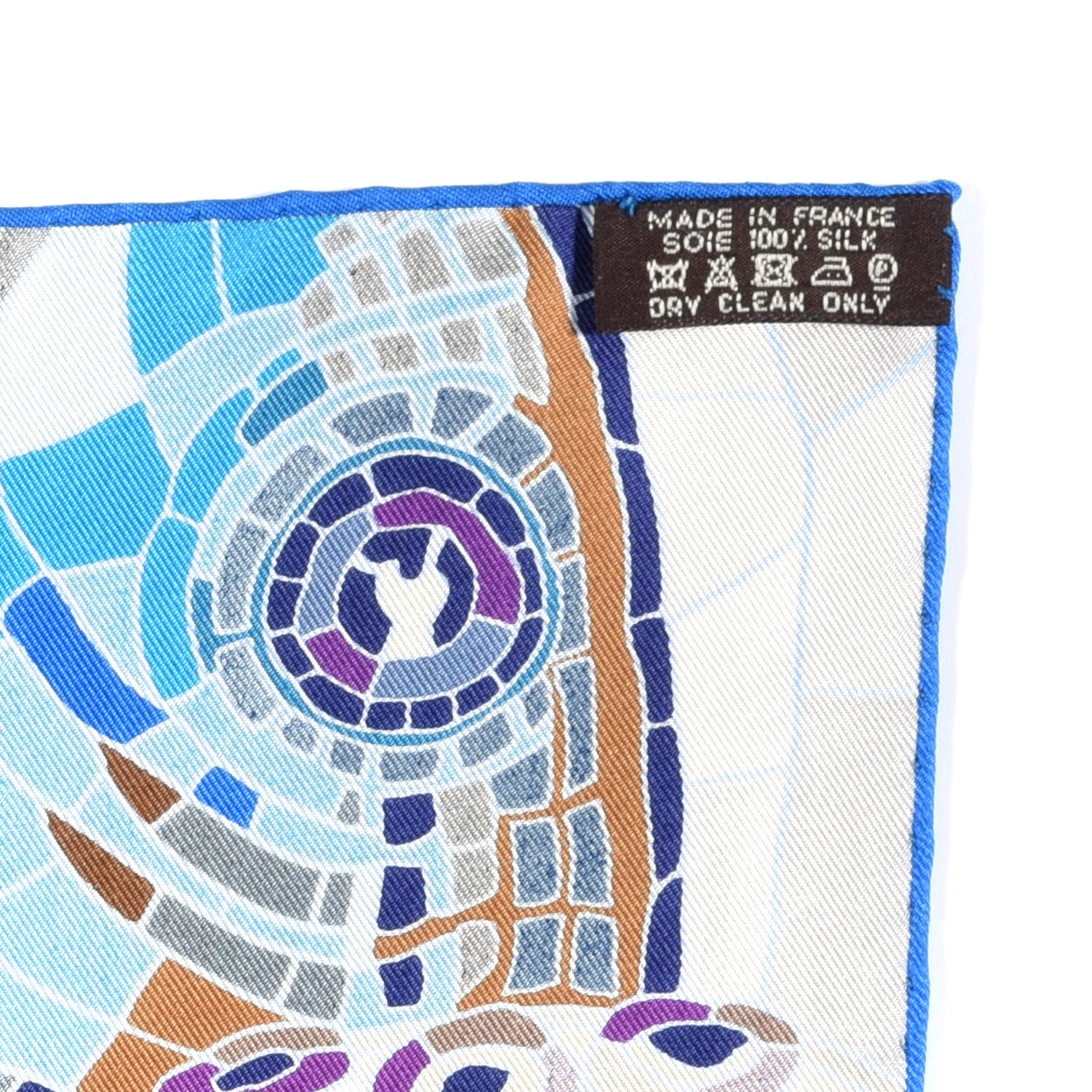 Hermes Silk Le Voyage De Pytheas Scarf 90 Cobalt Lagon Gris 5 of 5