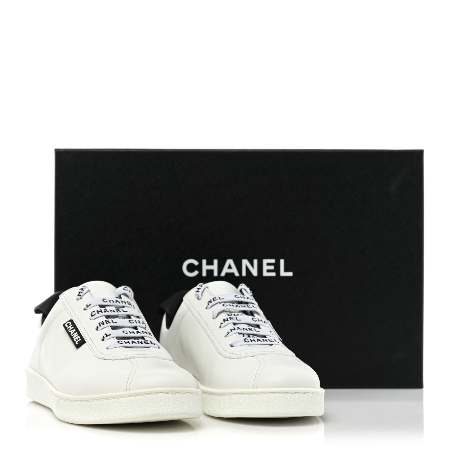 Chanel Calfskin CC Womens Sneakers 38 White 10 of 10