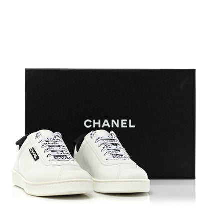 Chanel Calfskin CC Womens Sneakers 38 White 10 of 10