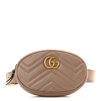 Gucci Calfskin Matelasse GG Marmont Belt Bag 75 30 Porcelain Rose 1 of 11