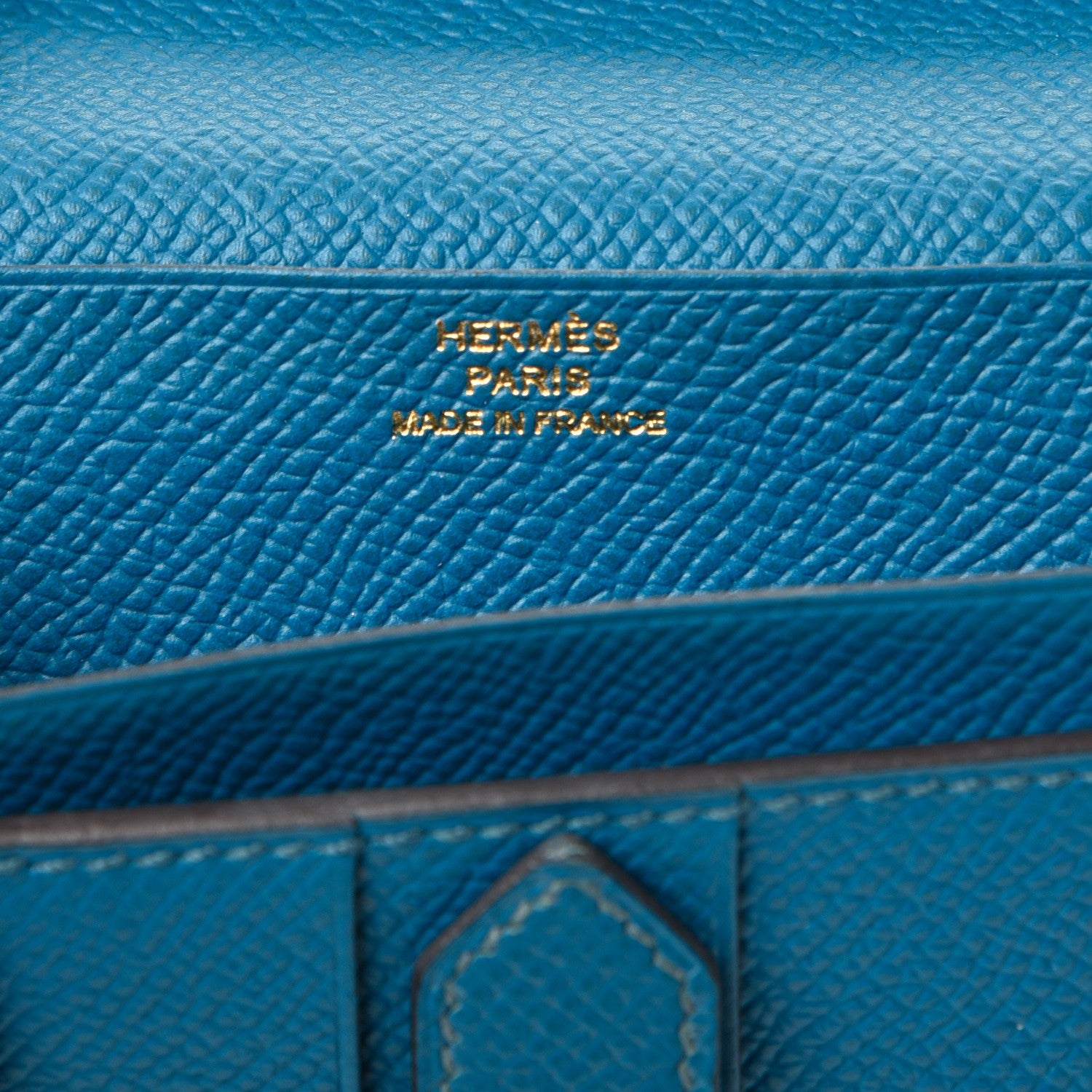 Hermes Epsom Bearn Gusset Wallet Bleu Izmir 6 of 8