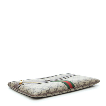 Gucci GG Supreme Monogram Large Ophidia Pouch Clutch Brown 4 of 8