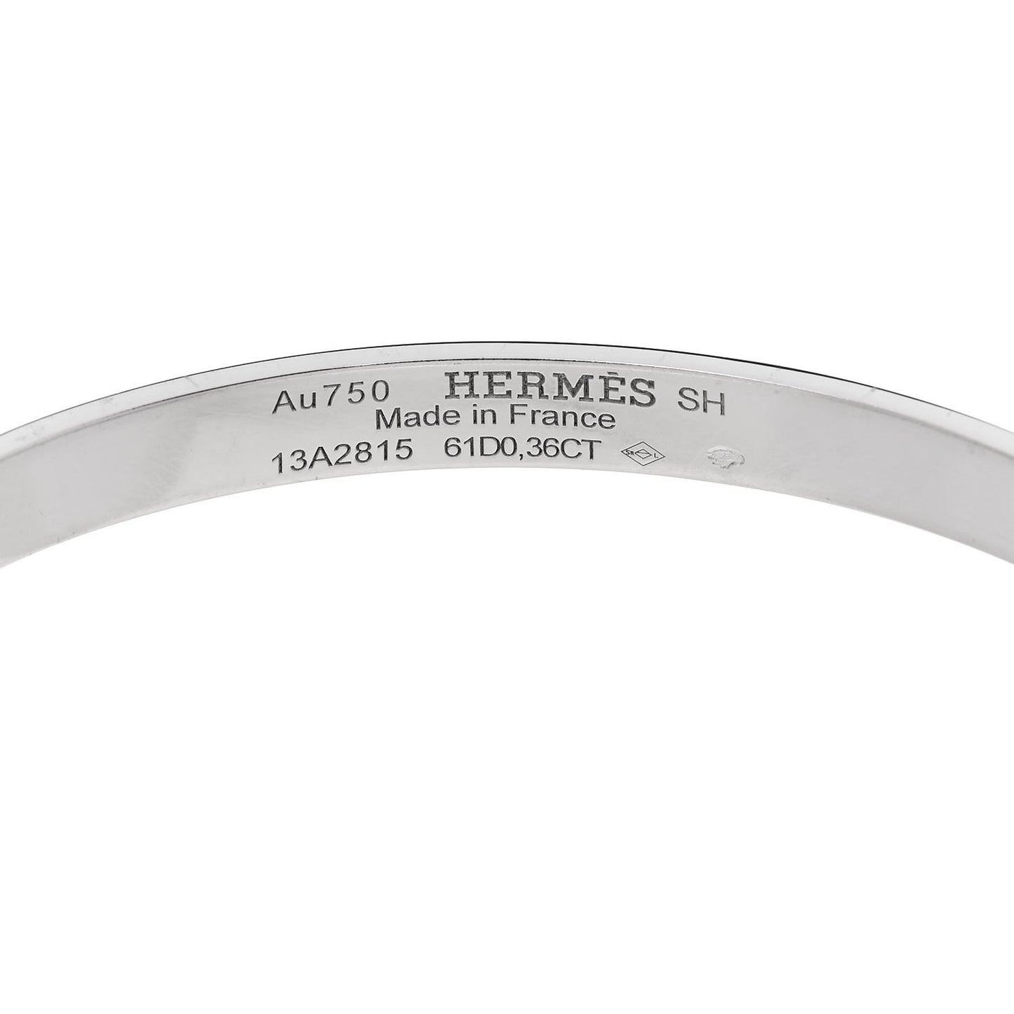 18K White Gold Diamond PM Kelly Pave Bracelet SH