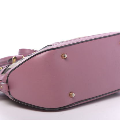 Burberry Bridle Calfskin House Check Small Orchard Bowling Bag Pink 12 of 13