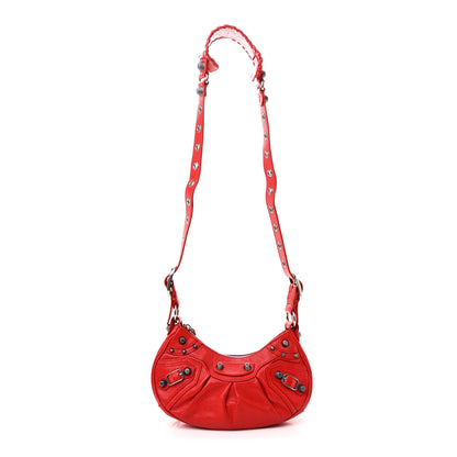 Balenciaga Agneau Arena Le Cagole Shoulder Bag XS Tomato Red 1 of 14