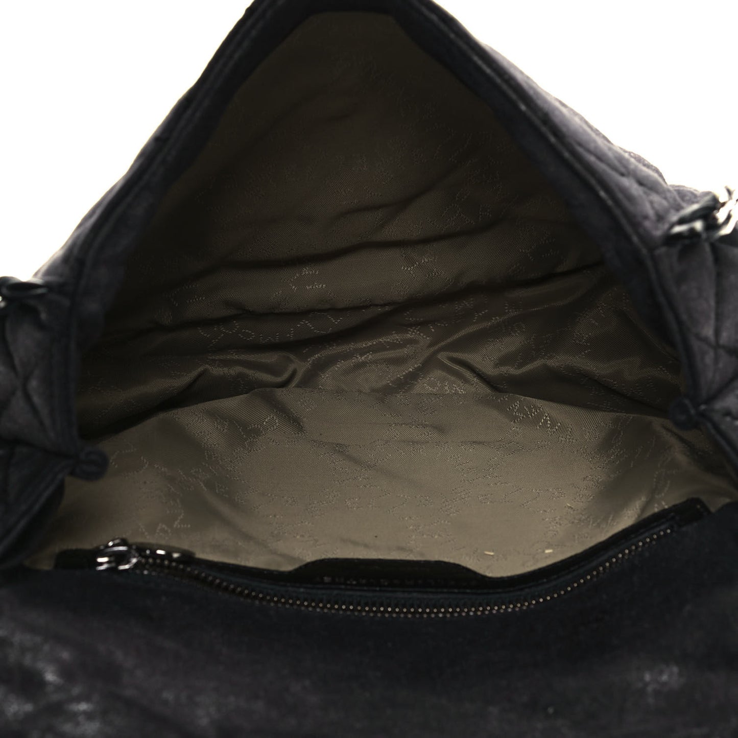 Shaggy Deer Quilted Falabella Shoulder Bag Black