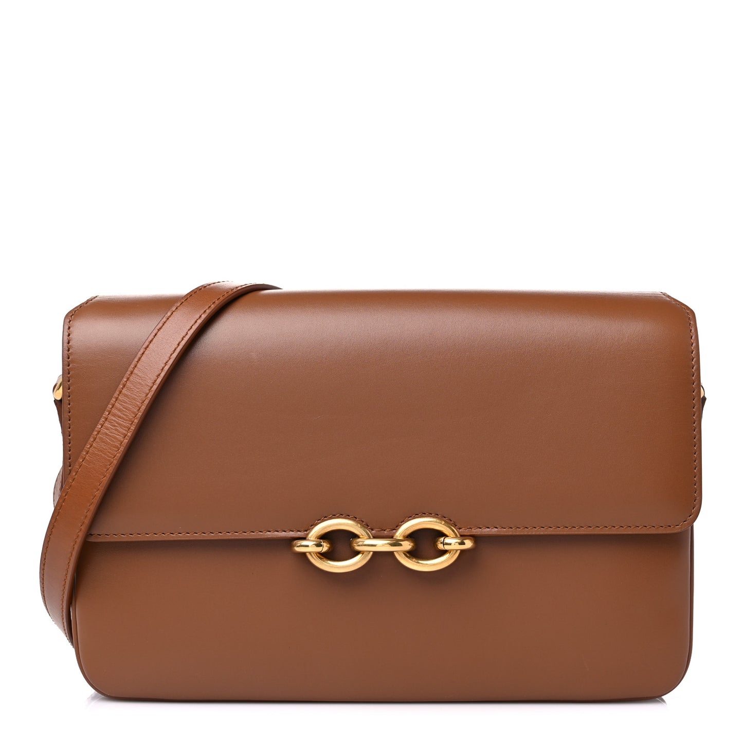 Smooth Calfskin Le Maillon Satchel Brown