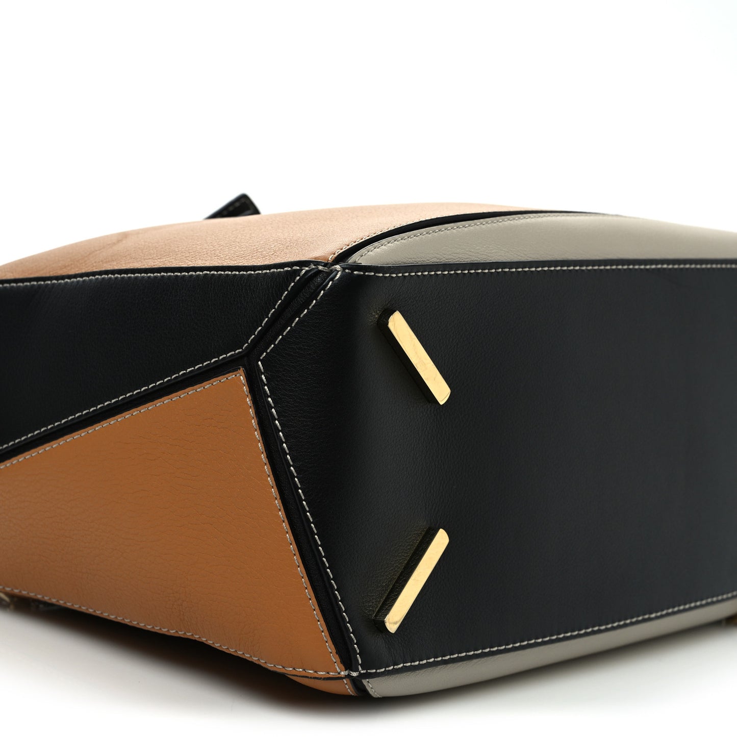 Grained Calfskin Medium Puzzle Bag Amber Light Oat